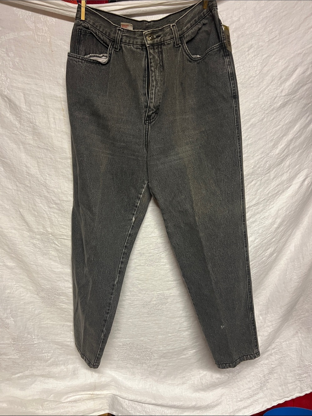 Gitano Women's Straight-Leg Washed Black Jeans
